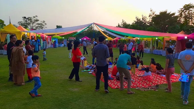 Outdoor tent party arrangement by Shree Balaji Caterers